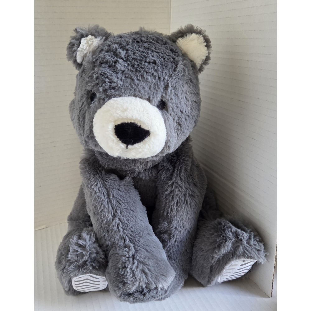 Lambs‎ & Ivy Woodland Forest Gray Plush 12" sitting Bear Oscar Nursery Toy 2022